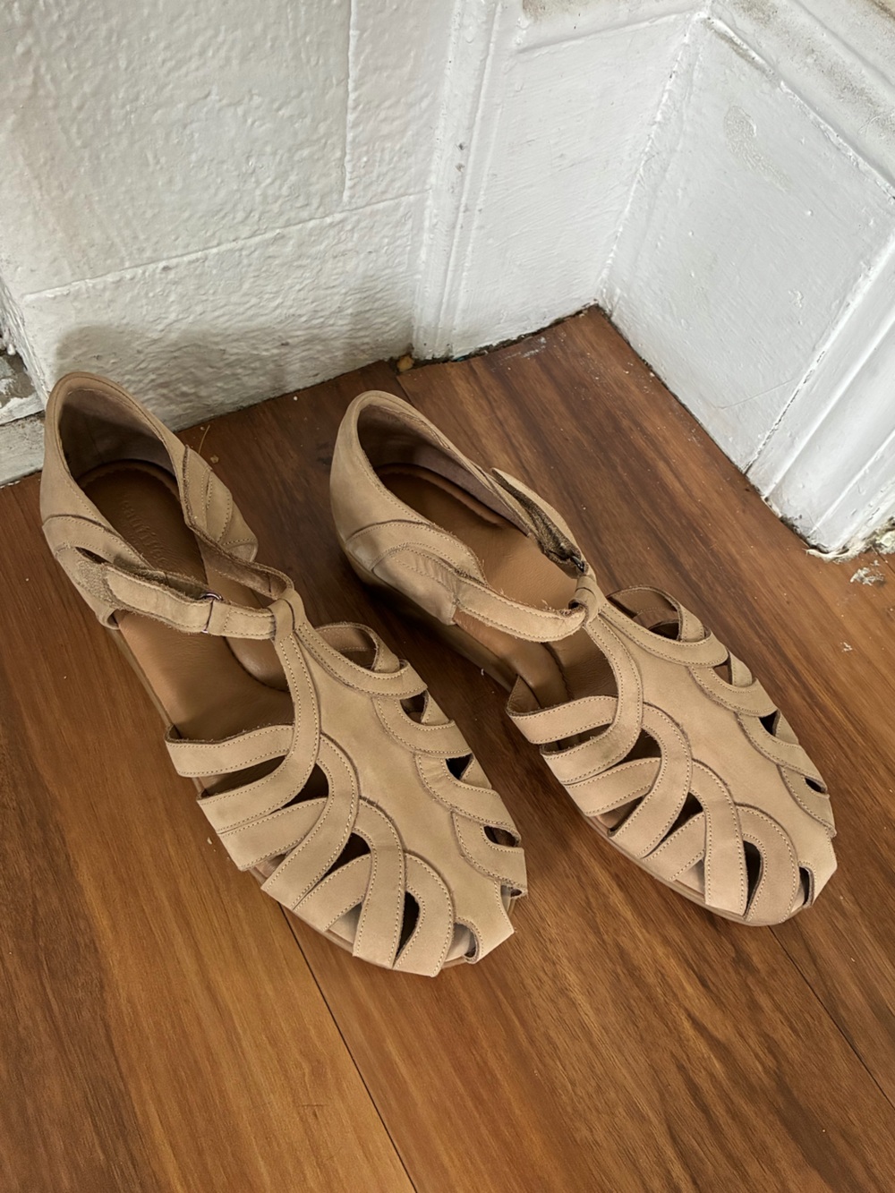 BeautiFeel Sandal Fisherman Beige Nude Leather Comfort EU 42 / US 10.5 - 11